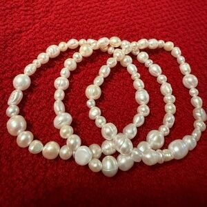 3 Freshwater pearl bracelets